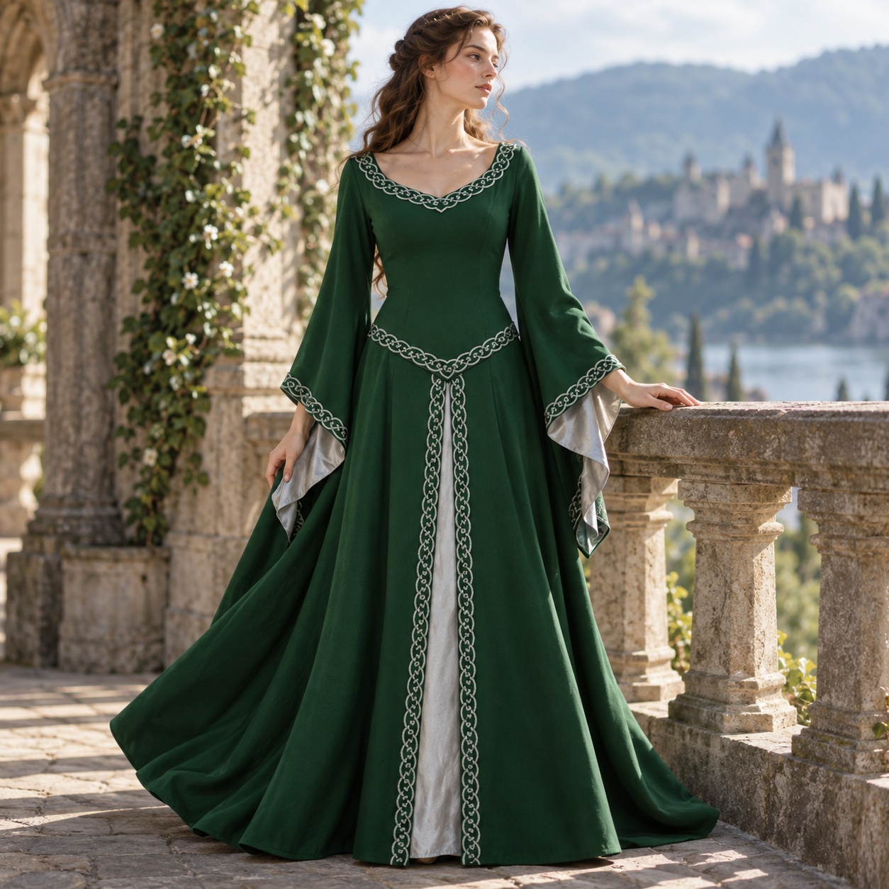 Skirts - Long Sleeve Round Neck Mid Length