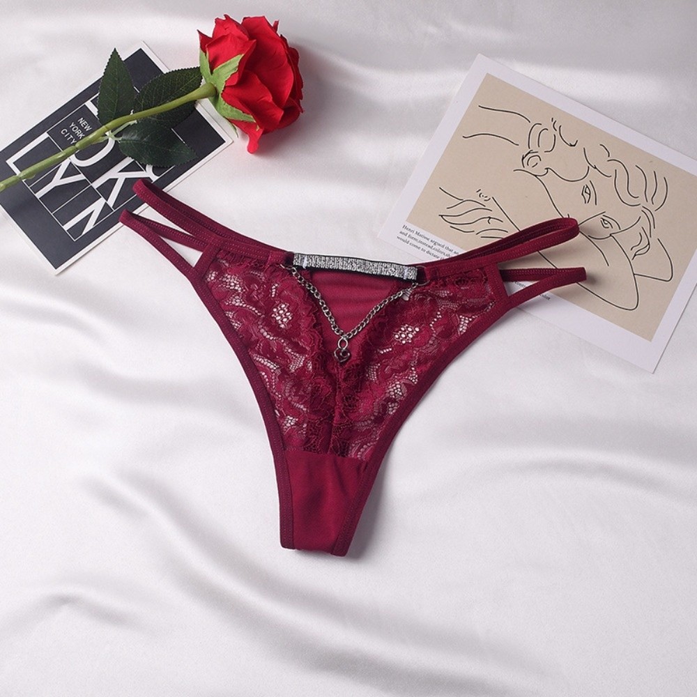 Fashion Low Waist Lace Flower  - огляд і ціна Lingerie