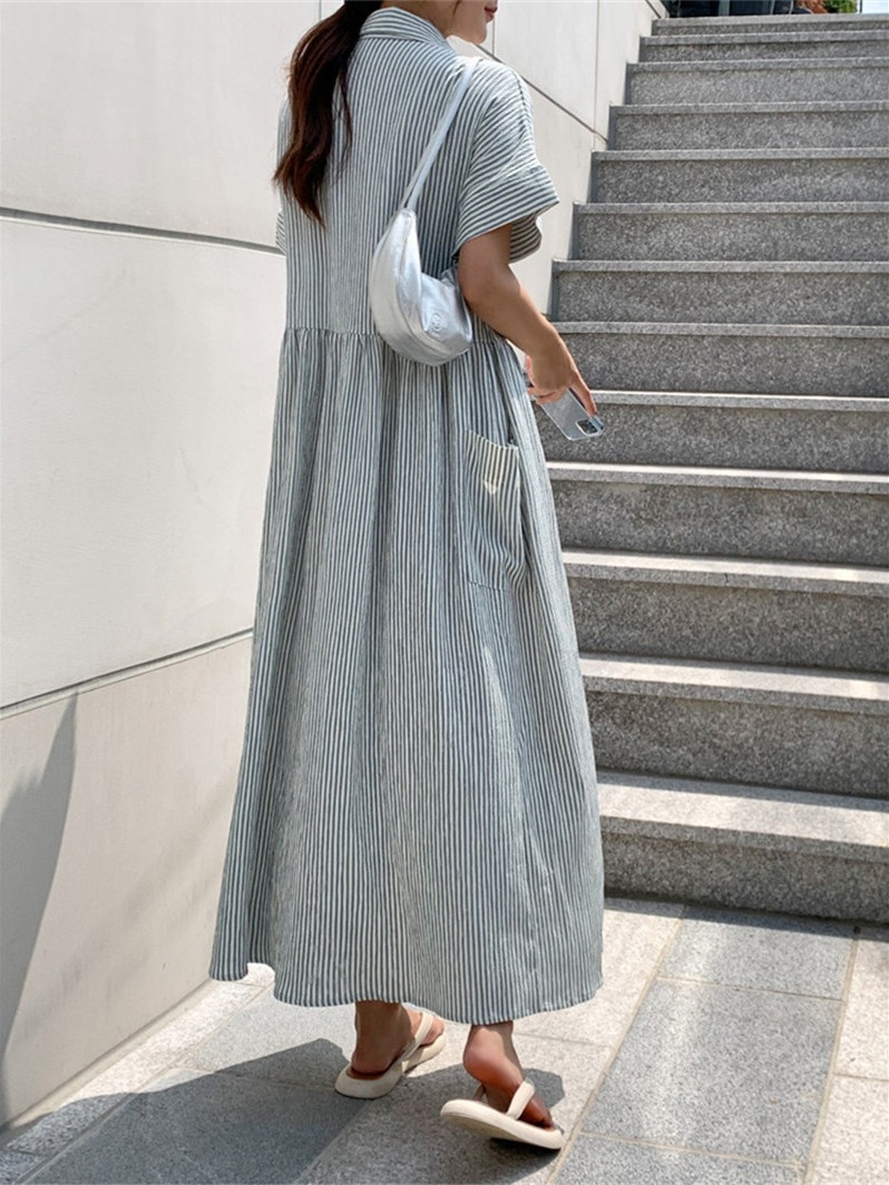 Retro Korean Style Loose Fit S - огляд і ціна Korean Style A Line Shirt Dress
