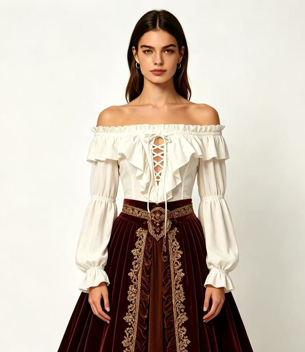 Pirate Blouse Women Medieval P - огляд і ціна Blouses