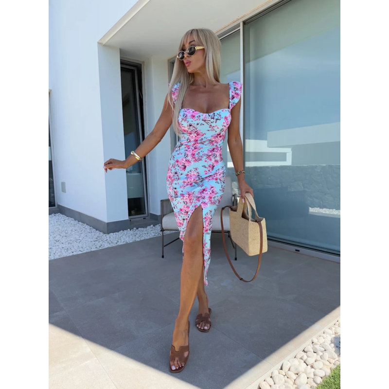 Women's Floral Ruffled Midi Dr - огляд і ціна French Vintage Floral Midi Dress