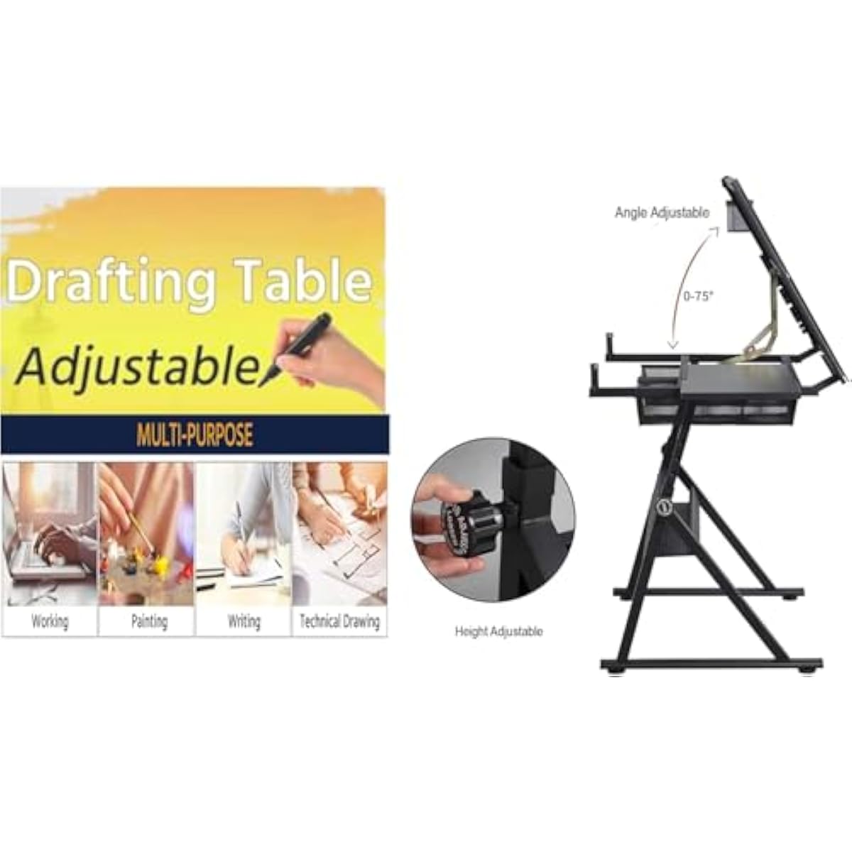 Adjustable Height Drafting Des - огляд і ціна Tops