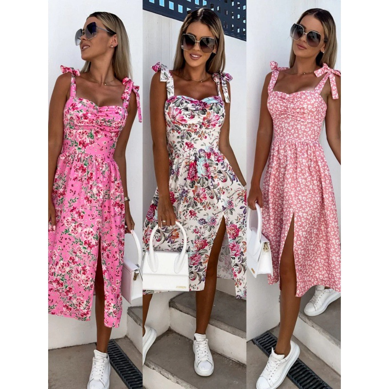 Women Summer Dress Sexy Floral - огляд і ціна French Vintage Floral Midi Dress