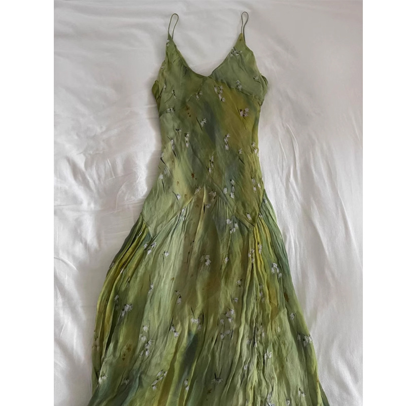 2025 New Vintage Elegant Frenc - огляд і ціна French Vintage Floral Midi Dress