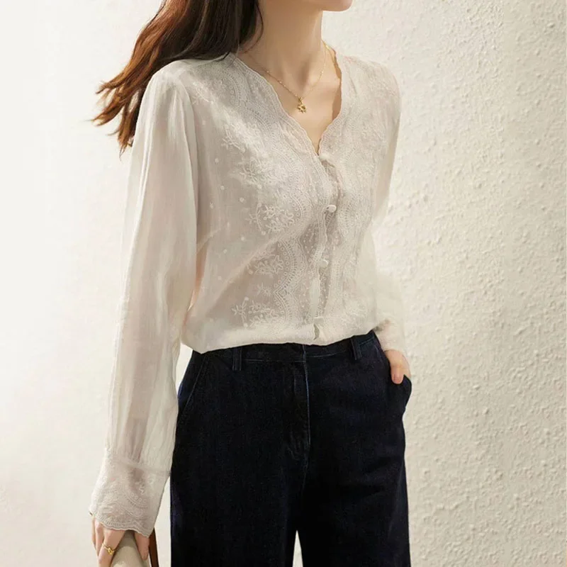 GELITAYIN V-Neck Long Sleeve L - огляд і ціна Casual Loose Linen Shirt Dress