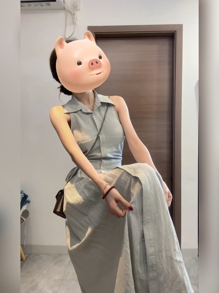 XZY Chic Casual  Collar Sleeve - огляд і ціна Korean Style A Line Shirt Dress