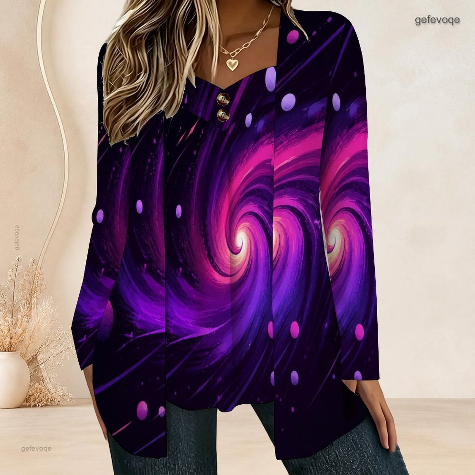 Women Fake Two Piece Long Slee - огляд і ціна Blouses