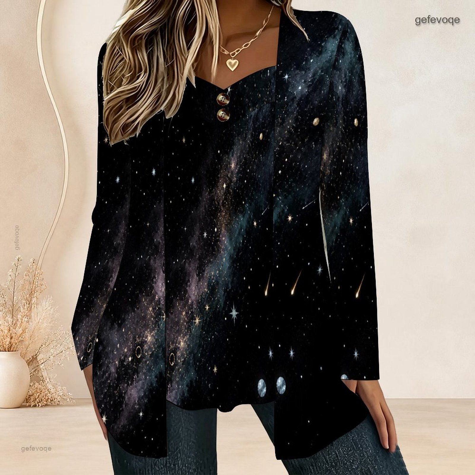Women Fake Two Piece Long Slee - огляд і ціна Blouses