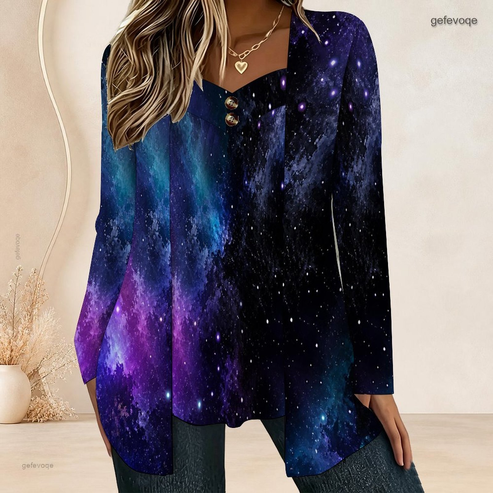 Women Fake Two Piece Long Slee - огляд і ціна Blouses