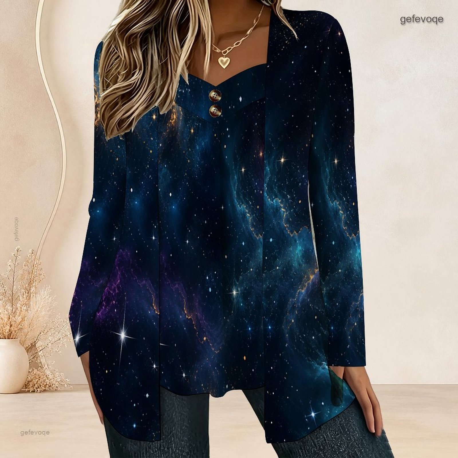 Women Fake Two Piece Long Slee - огляд і ціна Blouses